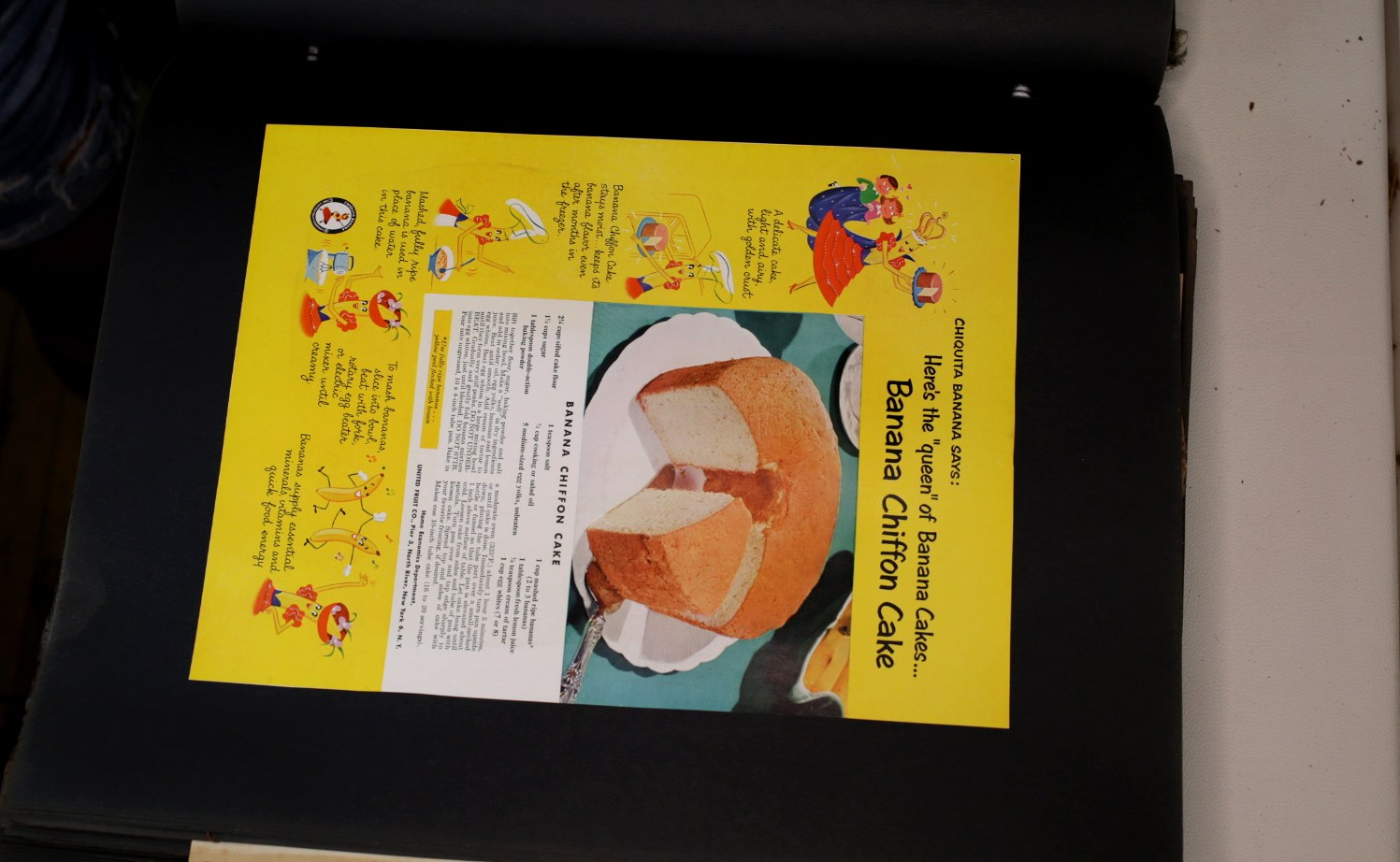 Banana Chiffon Cake promotional sheet