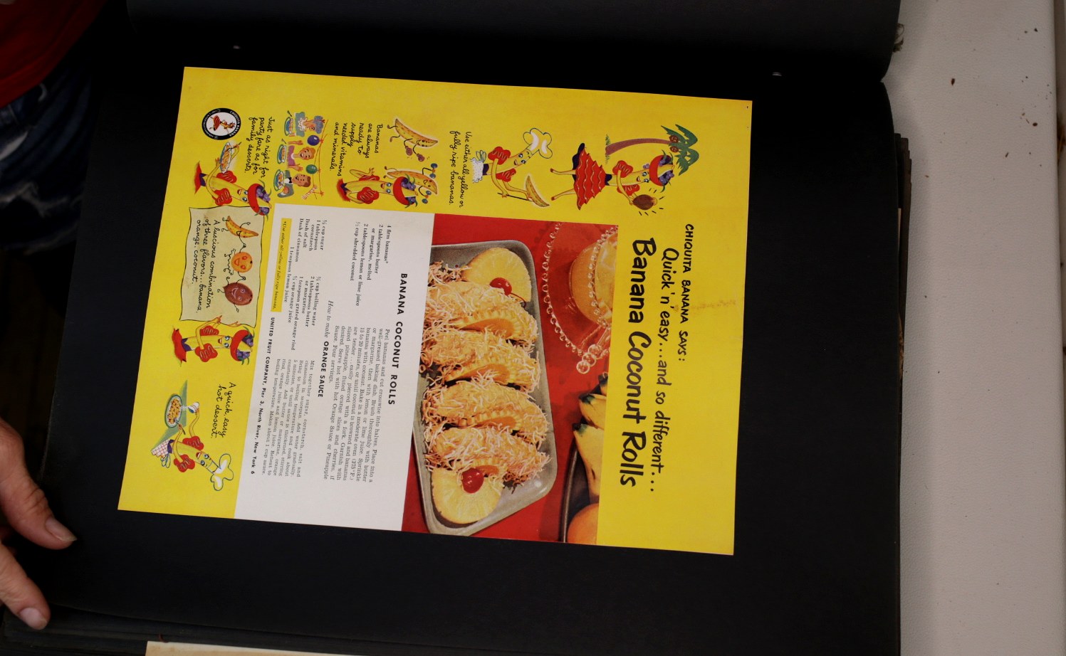 Banana Coconut Rolls promotional sheet